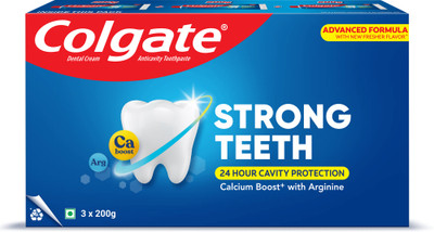 Colgate Strong Teeth Anticavity Toothpaste(600 g, Pack of 3)