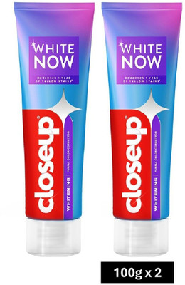 Closeup White Now Purple Color Corrector toothpaste Pack of 2 Toothpaste(200 g, Pack of 2)
