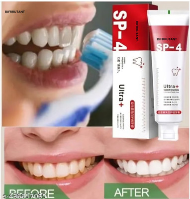 BIFRRUTANT SP 4 Ultra Whitening for Teeth – Probiotic Formula for Deep Clean Toothpaste(30 g)
