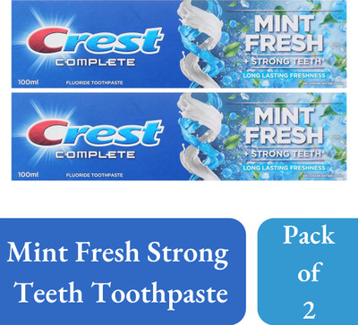 Crest Complete Mint Fresh + Strong Teeth Toothpaste(100 ml, Pack of 2)