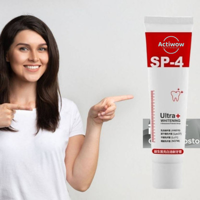 ACTIWOW SP 4 Ultra Whitening Bamboo Charcoal Probiotic Formula Toothpaste(40 g)