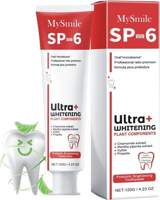 Mysmile Sp 6 Ultra + Charcoal Clean Black Gel Toothpaste, Deep Clean, Plaque Removal Toothpaste(100 g)
