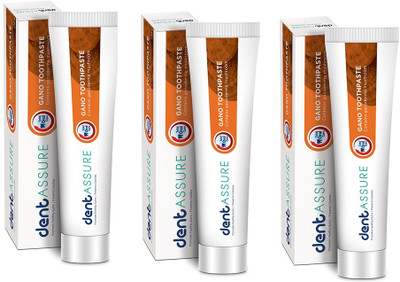 DENTASSURE Gano refreshes the mouth and has anti-bacterial property) Toothpaste(300 g, Pack of 3)