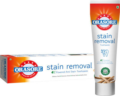 Orasore Stain Removal Toothpaste | Pack of 1 Toothpaste(100 g)