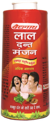 Baidyanath Lal Dant Manjan - 200 Gm, Ayurvedic Tooth Powder(200 g)