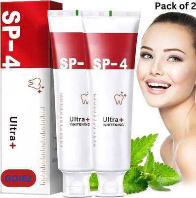 GOIEZ Sp-4 Whitening Ultra Plus Toothpaste For Maximum Shine Toothpaste(60 g, Pack of 2)