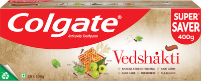 Colgate Vedshakti Toothpaste, Anti-Bacterial Paste for Whole Mouth Health (Combo Pack) Toothpaste(400 g, Pack of 2)