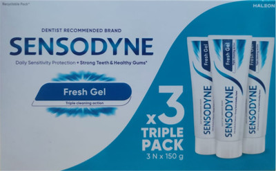 SENSODYNE Fresh Gel Combo for daily sensitive protection Toothpaste(450 g, Pack of 3)