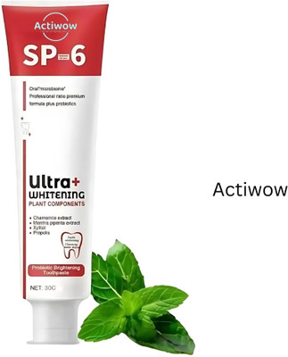 ACTIWOW SP6 Whitening Toothpaste with Probiotic Formula for Teeth Health A01 Toothpaste(40 g)