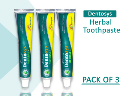 Dentosys Herbal Toothpaste with Natural Mouthwash Properties and Freshens Toothpaste(300 g, Pack of 3)
