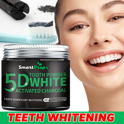 smartdrops Teeth Whitening Powder for Fresh Breath, Removing Yellow Stains and Whiten Teeth(60 g)