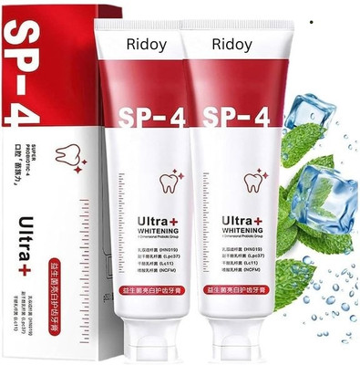 Ridoy SP4 Ultra Whitening: The Ultimate Teeth Whitening Solution Toothpaste(30 g, Pack of 2)