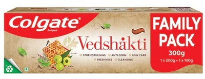 Colgate VEDSHAKTI COMPLETE AYURVEDIC 200G+100G=300G Toothpaste(300 g)