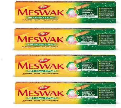 Dabur Meswak Pure Miswak Extract Toothpaste 100g pack of 4 Toothpaste