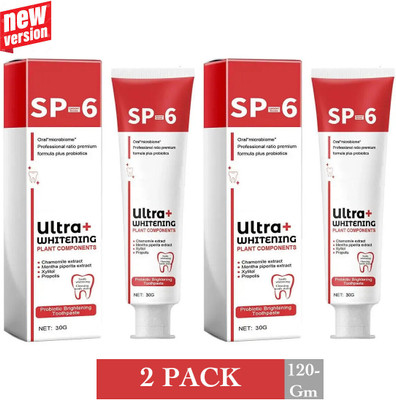 Bingeable SP-6 Ultra White Toothpaste (2pcX30g)Cavity Protection & Long-Lasting Whitening Toothpaste(60 g, Pack of 2)