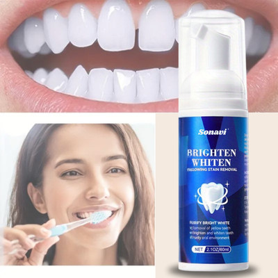 Sonavi Teeth Whitening foam Make your Teeth Sparkle And White Teeth Whitening Toothpaste(60 ml)