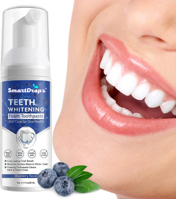 smartdrops Brighter Smile Teeth Whitening Foam Gentle & Effective Formula Toothpaste(60 ml)