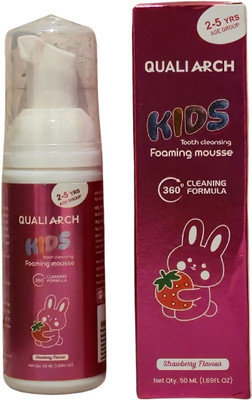 Qualiarch KIDS FOAMING TOOTHMOUSSE STRAWBERRY FLAOUR Toothpaste(50 ml)