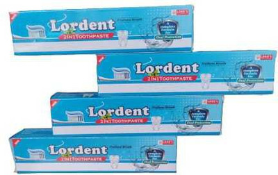 LORD'S LORDENT 2 IN 1 TOOTHPASTE - PACK OF 4 Toothpaste(100 g, Pack of 4)