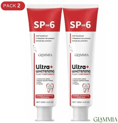 GLAMMIA SP 6 Toothpaste | Whitening Safe Brushing Protection Enamel Daily Toothpaste(60 g, Pack of 2)