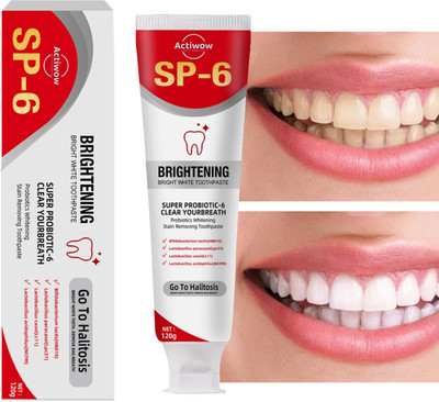 ACTIWOW SP-6 Toothpaste: Glow & Go Stain-Free Toothpaste(40 g)
