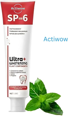 ACTIWOW SP6 Ultra Whitening Toothpaste with Herbal Ingredients for Whitening Pack of 1 Toothpaste(40 g)