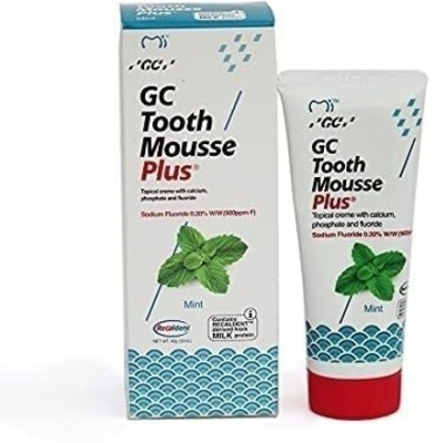 GC Tooth Mousse Mint Plus Premium Dental Care Mousse Fluoride Free Sensitivity Relief Toothpaste(40 g)