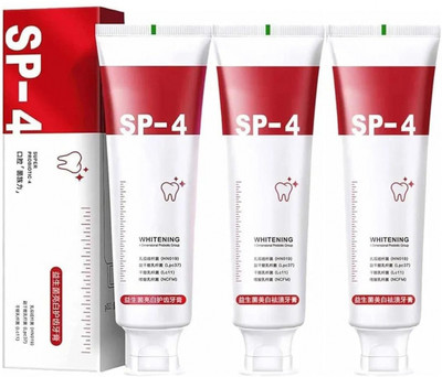 kHUDAt SP4: SP4: Say Goodbye to Stains Toothpaste(29 g, Pack of 3)