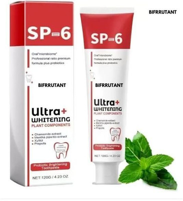 BIFRRUTANT Charcoal Toothpaste with Brightening Benefits – SP-6 Whitening Solution Toothpaste(30 g)