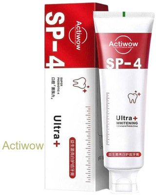 ACTIWOW SP4 Charcoal Whitening Toothpaste with Coconut & Fresh Lime Toothpaste(40 g)