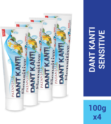 PATANJALI Dant Kanti for Senstive Teeth & Gums, Prevents Bad Breath Toothpaste(200 g, Pack of 4)