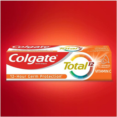 Colgate Total Vitamin C Antibacterial Multi Benefit Toothpaste 12 Hour Germ Protection Toothpaste(75 g)