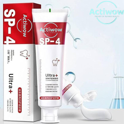 ACTIWOW SP 4 Ultra Charcoal Toothpaste for Bright, White Teeth Toothpaste(40 g)