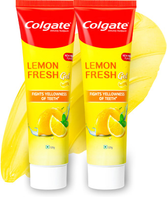 Colgate Lemon Fresh Gel Tooth Paste Fights Yellowness of Teeth - New Fresh Flavor Toothpaste(240 g)