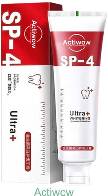 ACTIWOW SP4 Charcoal Whitening Toothpaste for Fresh Breath & Whitening Action Toothpaste(40 g)