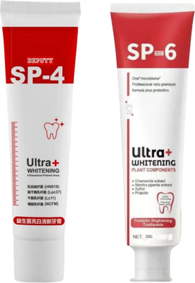 Kenkoderm SP 4 Intensive Teeth Ultra Whitening plus SP 6 For sensitive teeth Toothpaste(60 g, Pack of 2)