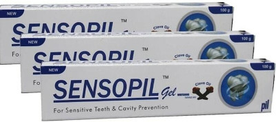 Sensopil Gel Whitening Toothpaste With Clove Oil Toothpaste(100 g, Pack of 3)