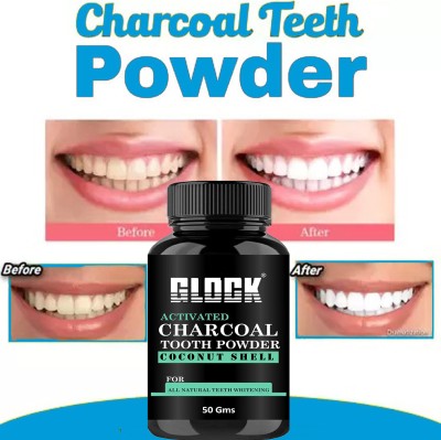 Glock Coconut Shell Charcoal Teeth Whitening Powder Remove Bad Breath and Clean Teeth(50 g)