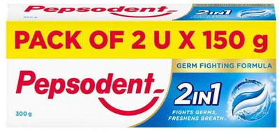 PEPSODENT Germi Check+ 2 In 1 Toothpaste (150GM X 2U) Toothpaste(300 g)