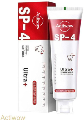 ACTIWOW SP4 Advanced Whitening Bamboo Charcoal Toothpaste with Probiotics & Fresh Mint Toothpaste(40 g)