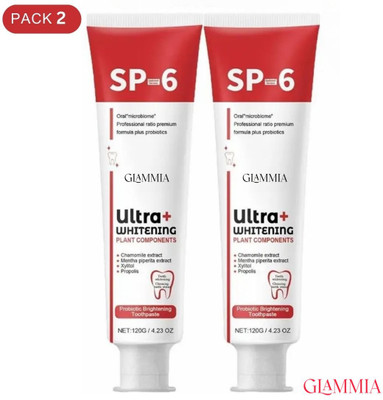 GLAMMIA SP 6 Toothpaste | Whitening Protection Safe Whitening Shield Toothpaste(60 g, Pack of 2)