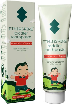 Ethiaspire Toddler Toothpaste Safe if Swallowed No Added Flavor or Color | 1 to 3-year-olds Toothpaste(50 g)
