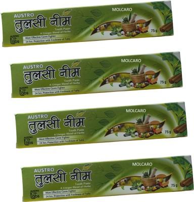 MOLCARO AUSTRO TULSI NEEM TOOTHPASTE Toothpaste(300 g, Pack of 4)