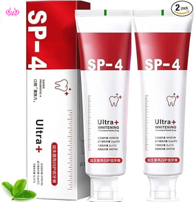 RJ GUDDU SP-4 Toothpaste Premium Teeth Whitening Pack of 2 Toothpaste(60 g, Pack of 2)