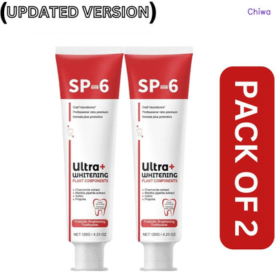 CHIWA Sp-6 Toothpaste, Brightening & Powerful Stain Removing Formula Toothpaste(60 g, Pack of 2)