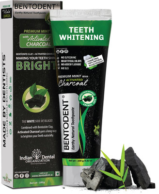 bentodent Charcoal Natural Teeth Whitening Toothpaste(100 g)
