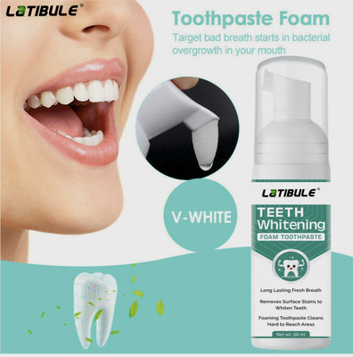 Latibule Teeth Whitening Foam to Ultra-fine Deeply Clean Gums Stain Removal Toothpaste(60 ml)