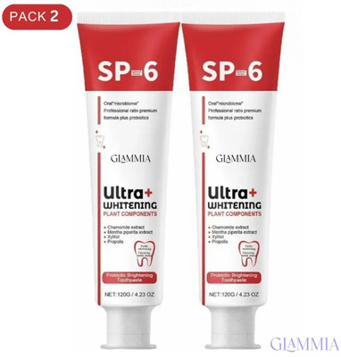 GLAMMIA SP 6 Toothpaste | Daily Safe Enamel Brushing Whitening Toothpaste(60 g, Pack of 2)
