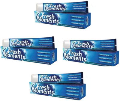 Rastic Fresh Moments Blue Toothpaste Pack of 4 Toothpaste(400 g, Pack of 4)