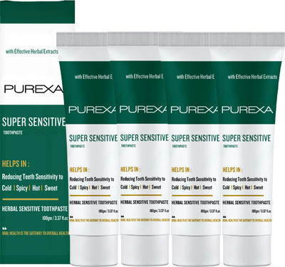PUREXA Herbal Anti Sensitivity With Goodness of Herbs Pack of 4 Toothpaste(400 g, Pack of 4)